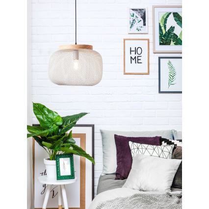 Brilliant - Suspension sur câble GIADA 1xE27/40W/230V Ø 39 cm gris