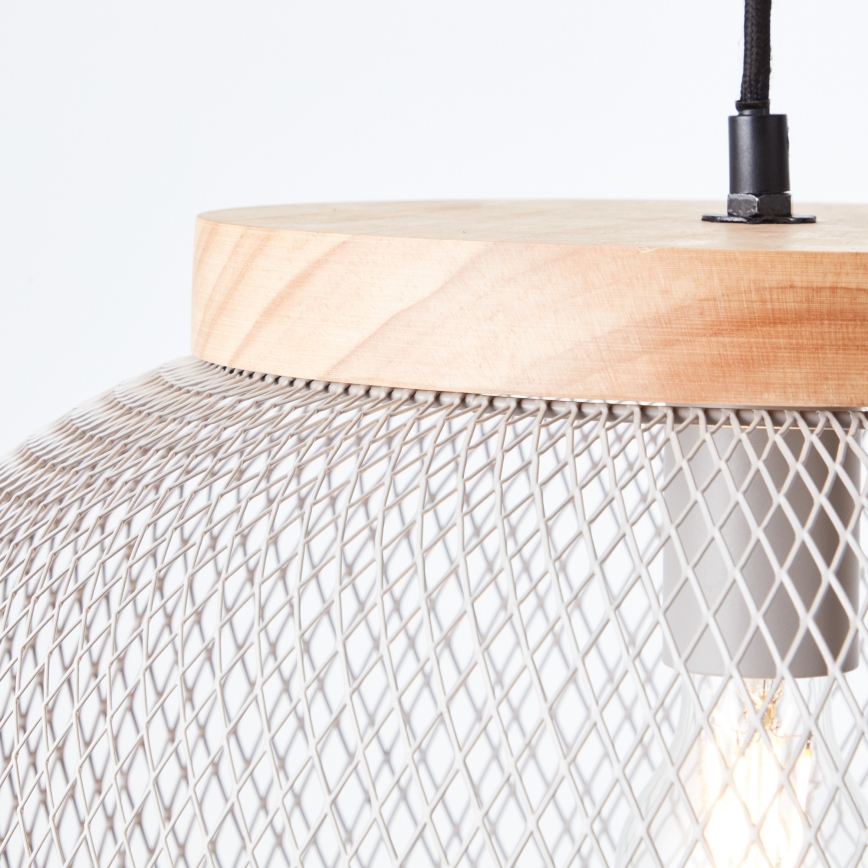 Brilliant - Suspension sur câble GIADA 1xE27/40W/230V Ø 39 cm gris