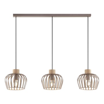 Brilliant - Suspension sur câble NORDIC CAGE 3xE27/20W/230V beige