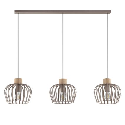 Brilliant - Suspension sur câble NORDIC CAGE 3xE27/20W/230V beige