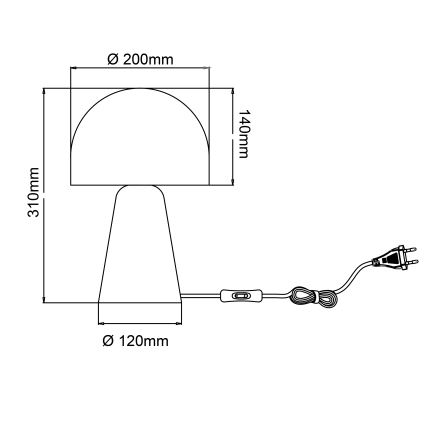 Brilliant - Tischleuchte NALAM 1xE14/40W/230V schwarz/Esche - FSC-zertifiziert