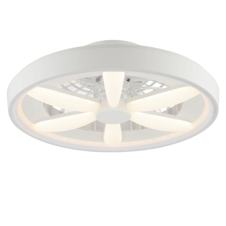 Brilliant - Ventilateur de plafond avec luminaire RGBW à intensité variable GAIANO LED/48W/230V 2700-6500K blanc + Télécommande