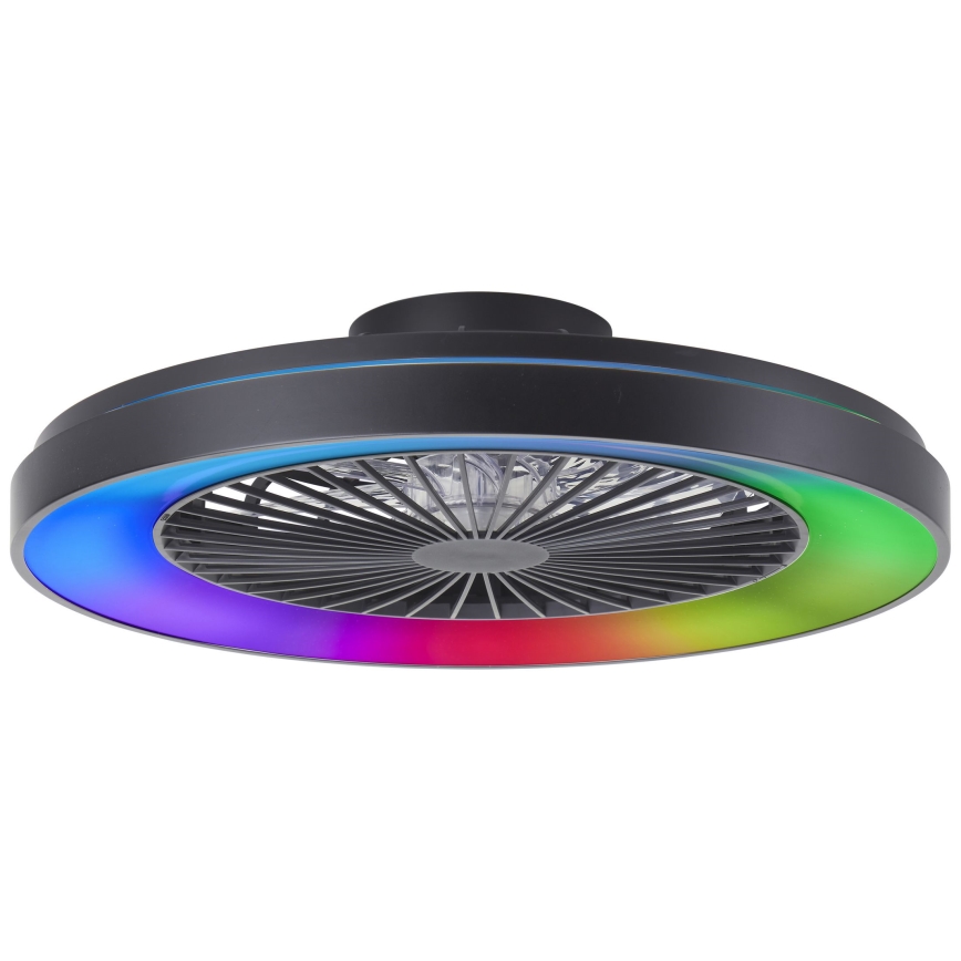 Brilliant - Ventilateur de plafond RGBW à intensité variable MAZZARO LED/24W/230V 3000-6500K d. 58 cm noir + Télécommande