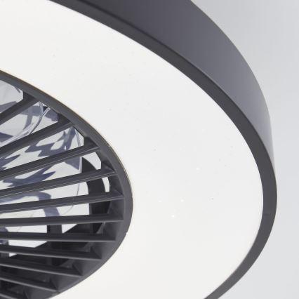 Brilliant - Ventilateur de plafond RGBW à intensité variable MAZZARO LED/24W/230V 3000-6500K d. 58 cm noir + Télécommande