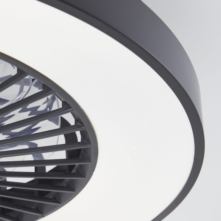 Brilliant - Ventilateur de plafond RGBW à intensité variable MAZZARO LED/24W/230V 3000-6500K d. 58 cm noir + Télécommande