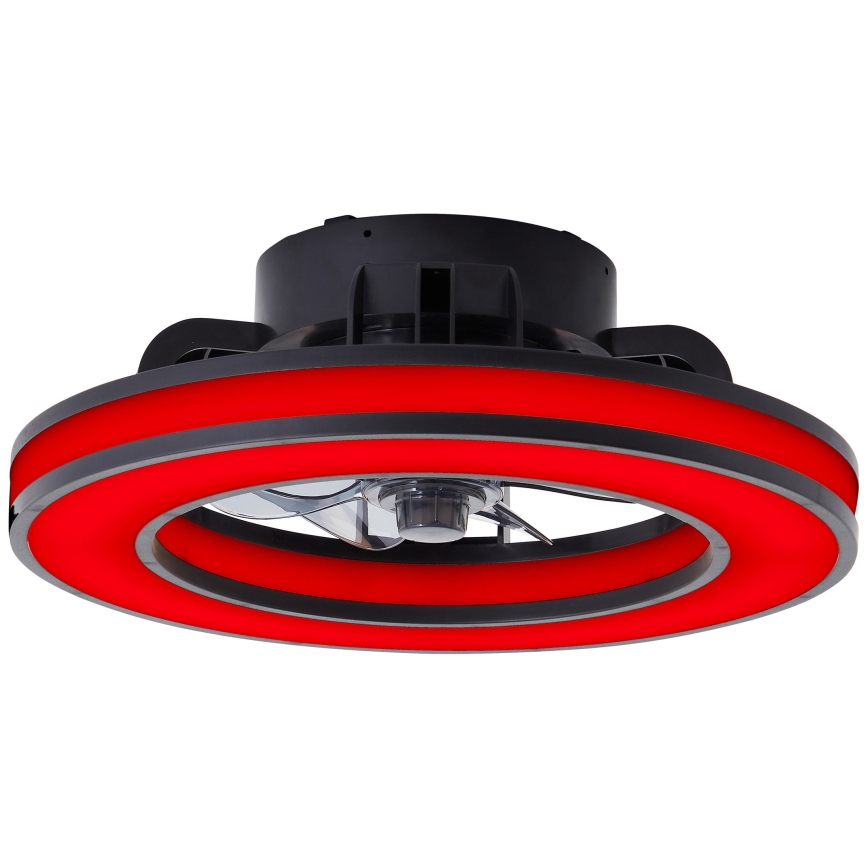 Brilliant - Ventilateur de plafond RGBW à intensité variable MONDELLO LED/26W/230V 2700-6500K d. 41 cm noir + Télécommande