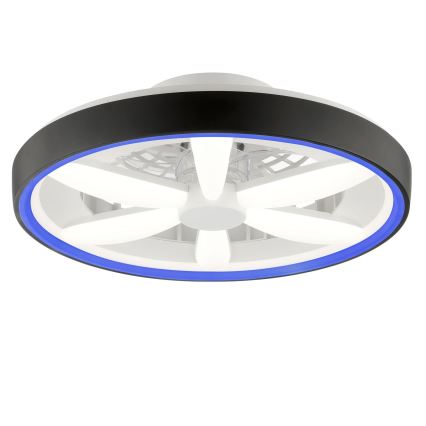 Brilliant - Ventilatore da soffitto dimmerabile LED RGBW con luce GAIANO LED/48W/230V 2700-6500K nero + telecomando