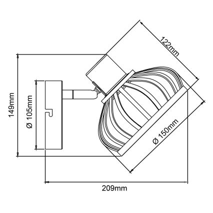 Brilliant - Wandleuchte NORAH 1xE14/28W/230V Bambus