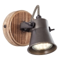 Brilliant - Wandspot SEED 1xGU10/5W/230V schwarz/braun