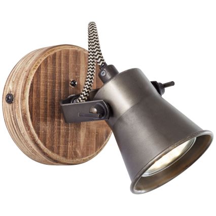Brilliant - Wandspot SEED 1xGU10/5W/230V schwarz/braun