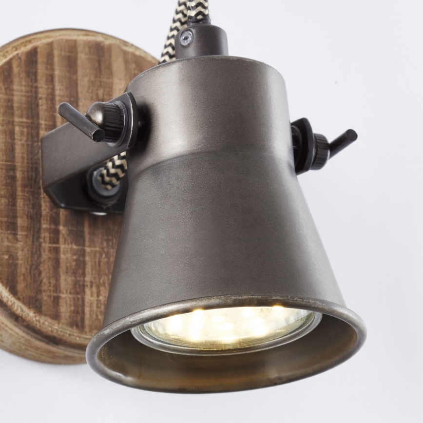 Brilliant - Wandspot SEED 1xGU10/5W/230V schwarz/braun