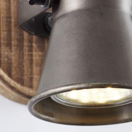Brilliant - Wandspot SEED 1xGU10/5W/230V schwarz/braun