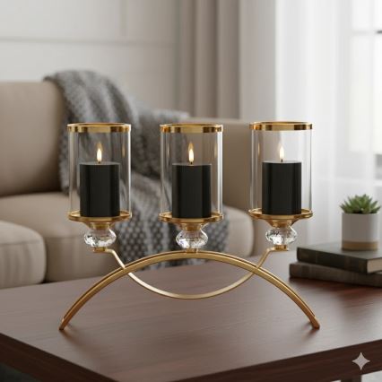 BRILLO 3er-Set LED-Kerzen, LED/2xAA, schwarz + Fernbedienung