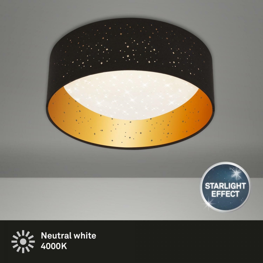 Brilo 3482-015 - Plafonnier MAILA STARRY LED/12W/230V noir/doré