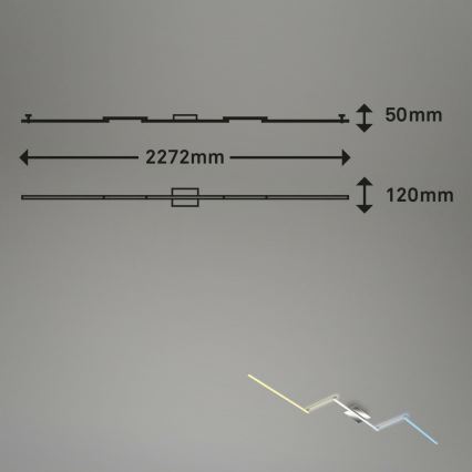 Brilo 3737-018 - Plafonnier à intensité variable SMART LED/24W/230V 3000-6500K Wi-Fi Tuya + télécommande