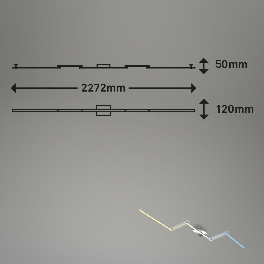 Brilo 3737-018 - Plafonnier à intensité variable SMART LED/24W/230V 3000-6500K Wi-Fi Tuya + télécommande
