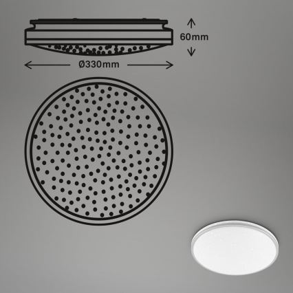 Brilo 3823-014 - Plafoniera a LED SILIN 16W/230V Ø 33 cm