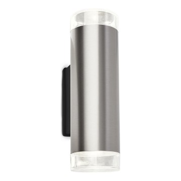 Brilo - Applique a LED da esterno 2xGU10/4,7W/230V IP44 4000K cromo opaco