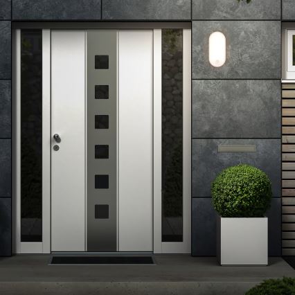 Brilo - Applique da esterno a LED con sensore di movimento e crepuscolare RUCH LED/12W/230V IP65 bianco