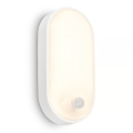 Brilo - Applique murale LED d'extérieur avec détecteur de mouvement et capteur crépusculaire RUCH LED/12W/230V IP65 blanche