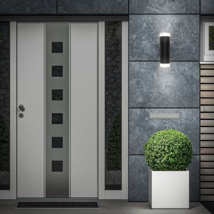 Brilo - Applique murale LED extérieure 2xGU10/4,7W/230V IP44 4000K noir