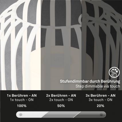 Brilo - Dimm- und aufladbare LED-Outdoor-Tischleuchte LED/2W/5V IP44 weiß