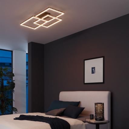 Brilo - Dimmbare LED-Deckenleuchte FRAME LED/57W/230V 3000K schwarz
