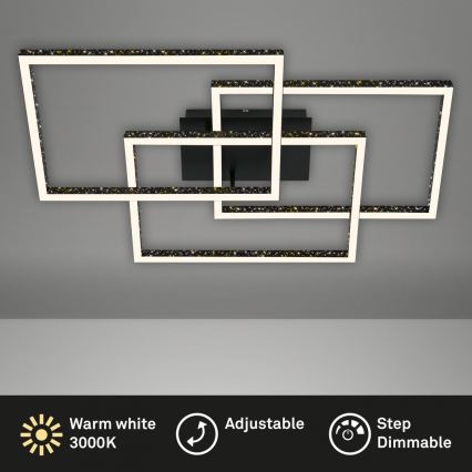 Brilo - Dimmbare LED-Deckenleuchte FRAME LED/57W/230V 3000K schwarz