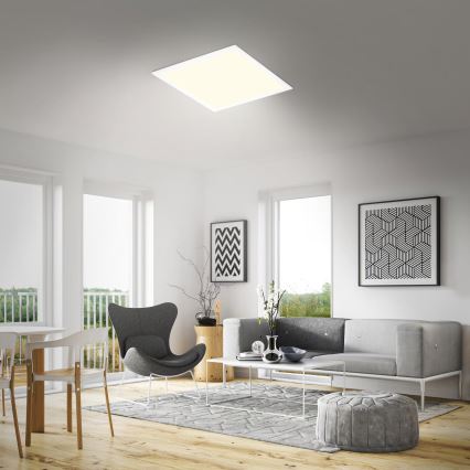 Brilo - LED-dimmbare Deckenleuchte LED/21W/230V 3000-6500K 38x38 cm weiß + Fernbedienung