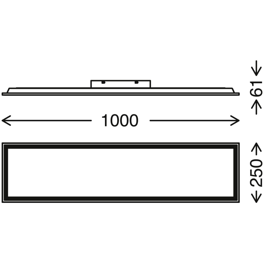 Brilo - Dimmbare LED-Deckenleuchte PIATTO LED/24W/230V 3000-6500K 100x25 cm + Fernbedienung