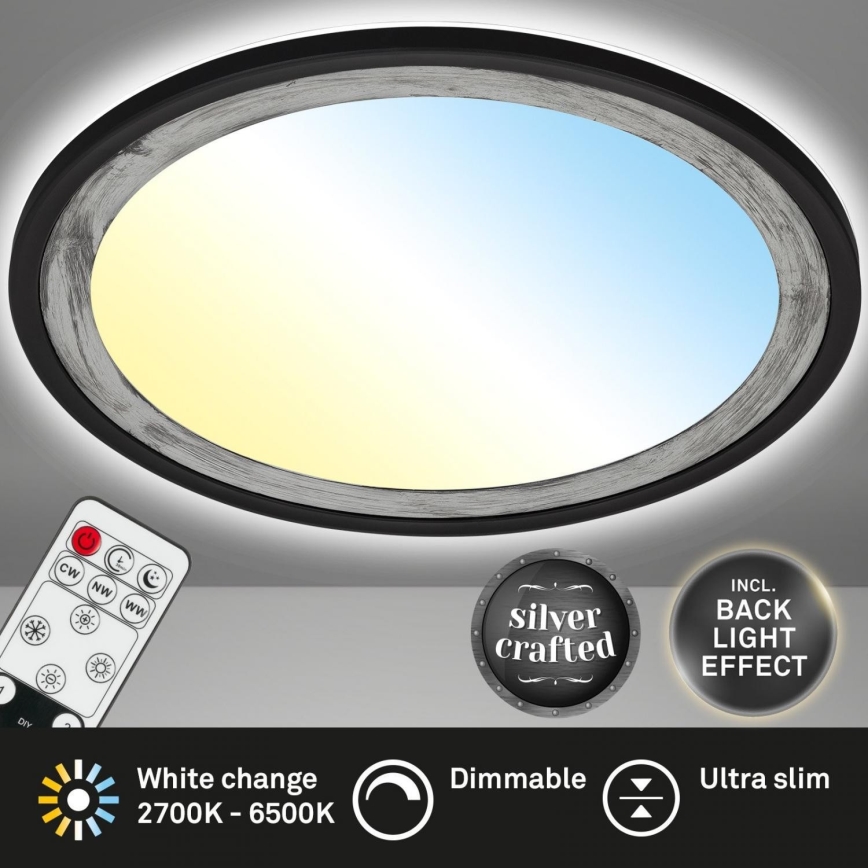 Brilo - Dimmbare LED-Deckenleuchte SLIM LED/22W/230V 2700-6500K + Fernbedienung