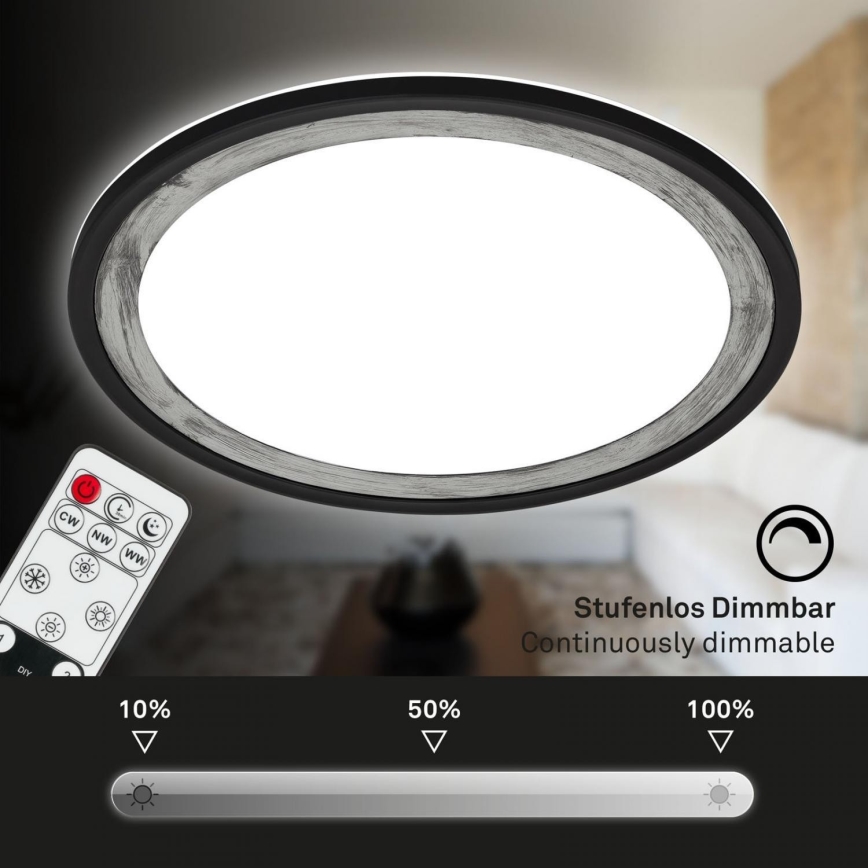 Brilo - Dimmbare LED-Deckenleuchte SLIM LED/22W/230V 2700-6500K + Fernbedienung