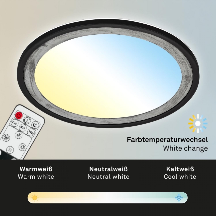 Brilo - Dimmbare LED-Deckenleuchte SLIM LED/22W/230V 2700-6500K + Fernbedienung