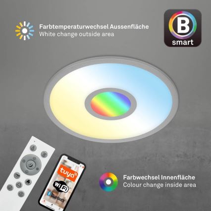 Brilo - Dimmbare LED-RGB-Deckenleuchte CENTRO LED/24W/230V 2700-6500K Wi-Fi Tuya + Fernbedienung