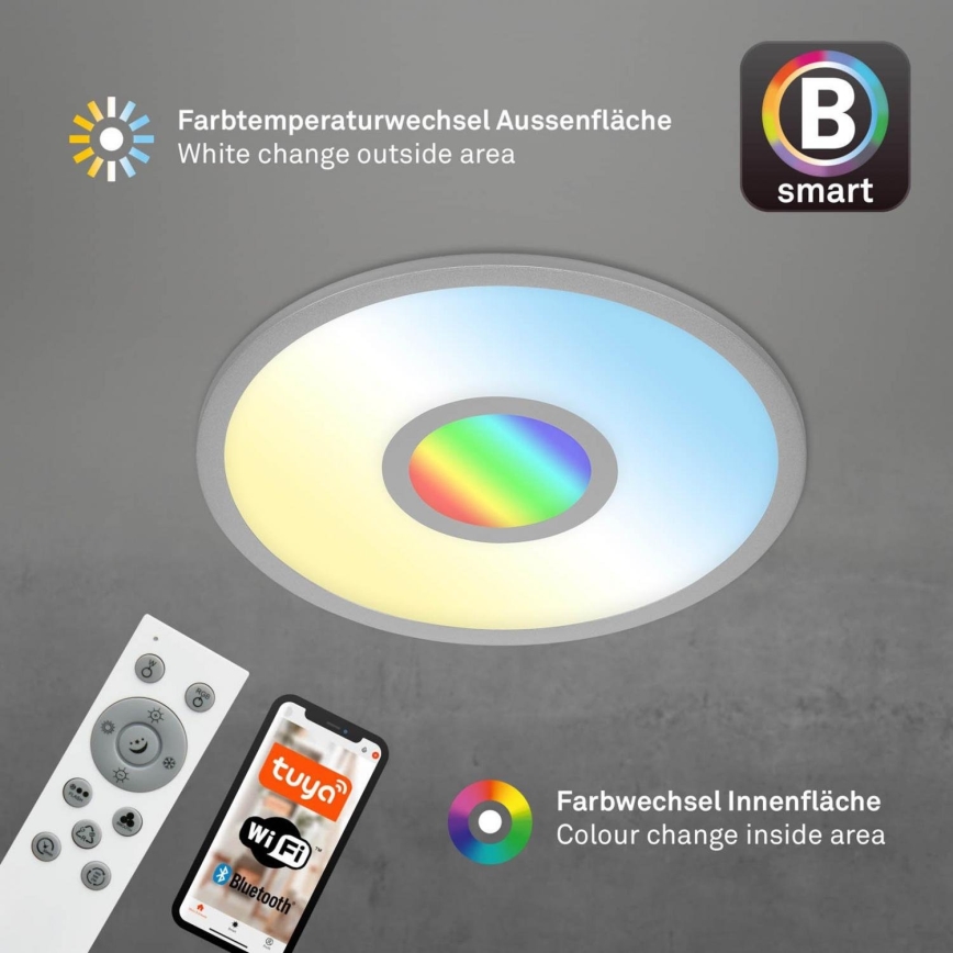 Brilo - Dimmbare LED-RGB-Deckenleuchte CENTRO LED/24W/230V 2700-6500K Wi-Fi Tuya + Fernbedienung
