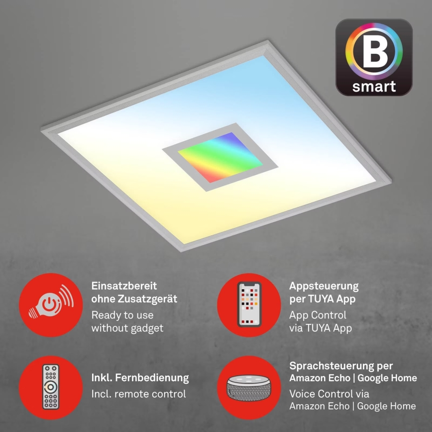 Brilo - Dimmbare LED-RGB-Deckenleuchte CENTRO LED/24W/230V 2700-6500K Wi-Fi Tuya + Fernbedienung