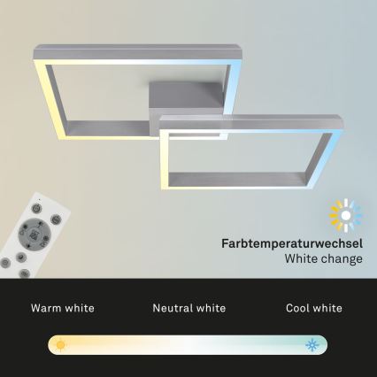 Brilo - Dimmbare LED-RGBW-Aufbauleuchte FRAME 2xLED/17W/230V 2700-6500K + Fernbedienung
