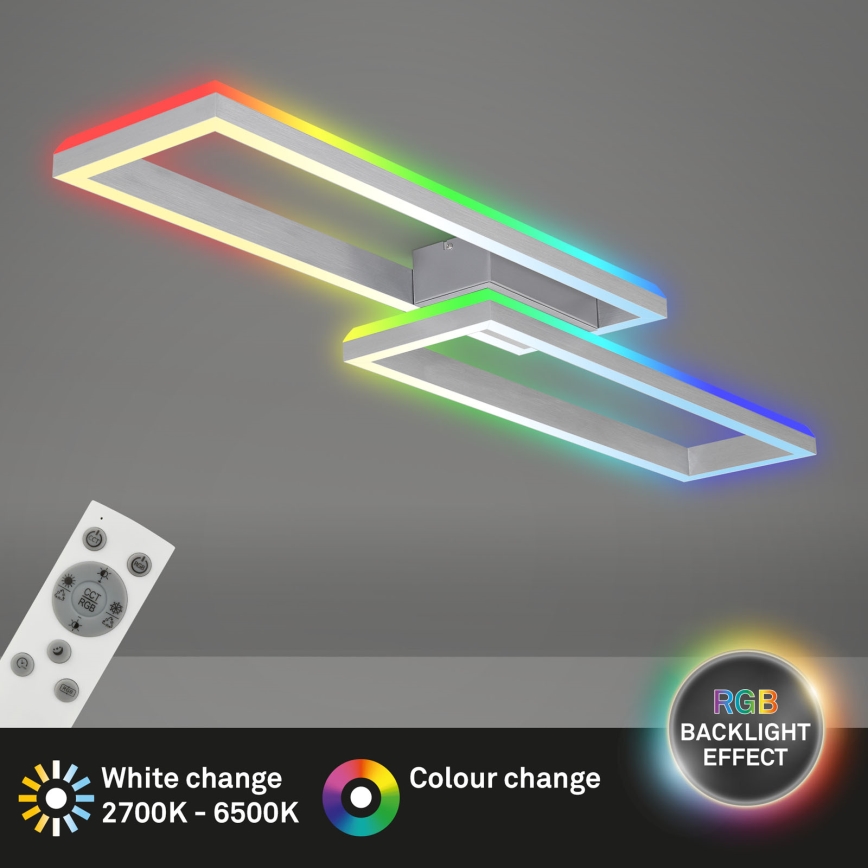 Brilo - Dimmbare LED-RGBW-Aufbauleuchte FRAME 2xLED/21W/230V 2700-6500K + Fernbedienung