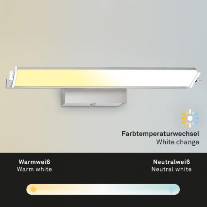 Brilo - Dimmbare LED-Wandleuchte LED/18W/230V 2700-4000K silbern