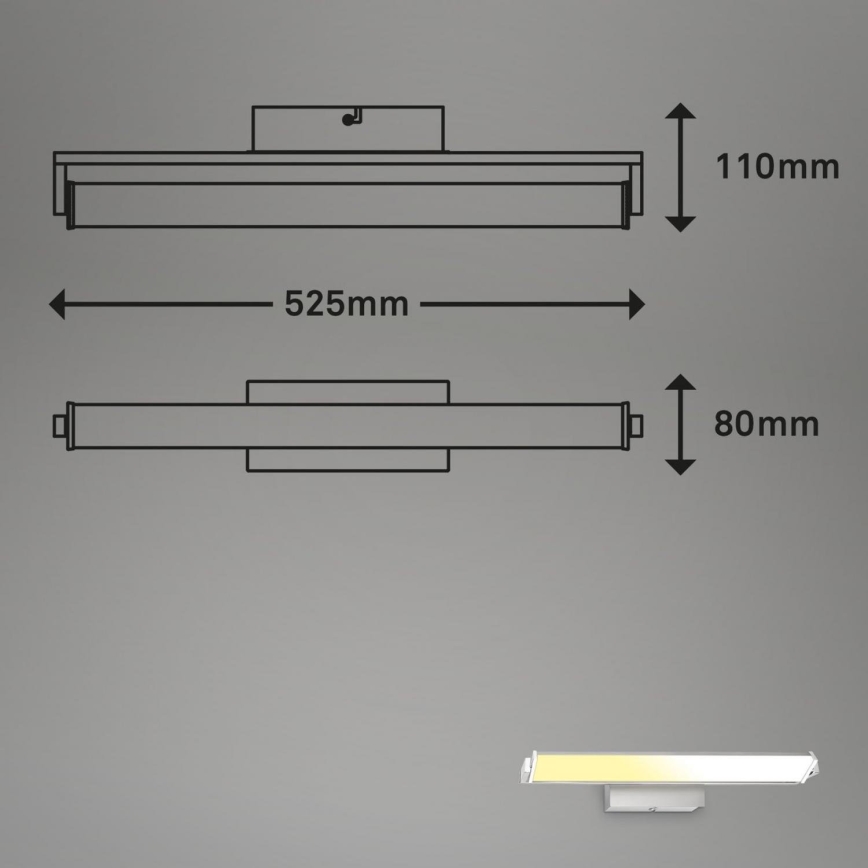 Brilo - Dimmbare LED-Wandleuchte LED/18W/230V 2700-4000K silbern