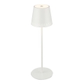 Brilo - Dimmbare, wiederaufladbare Touch-Außen-Tischleuchte KIKI LED/2,6W/5V IP44 2600 mAh weiß
