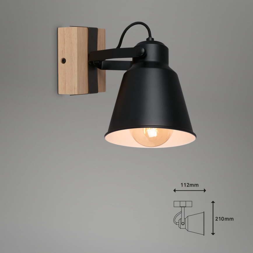 Brilo - Faretto da parete TALLE  1xE27/40W/230V albero di caucciù