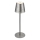 Brilo - KIKI LED-Außen-Tischlampe, dimmbar, wiederaufladbar mit Touch-Bedienung, LED/2,6W/5V, IP44, 2600 mAh, silber