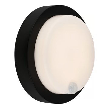 Brilo - Lampada da parete ricaricabile a LED per esterni con sensore, 4W/5V, 4400 mAh, IP44, nero