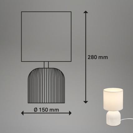 Brilo - Lampada da tavolo INO 1xE14/10W/230V bianca