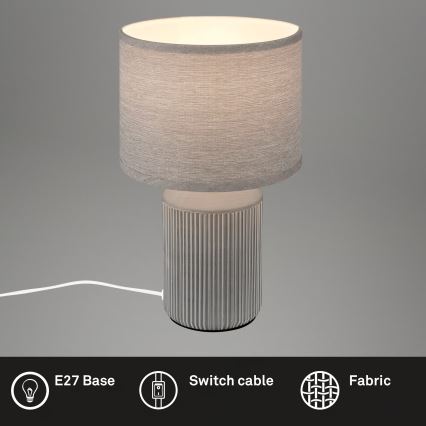 Brilo - Lampada da tavolo INO 1xE14/10W/230V grigia