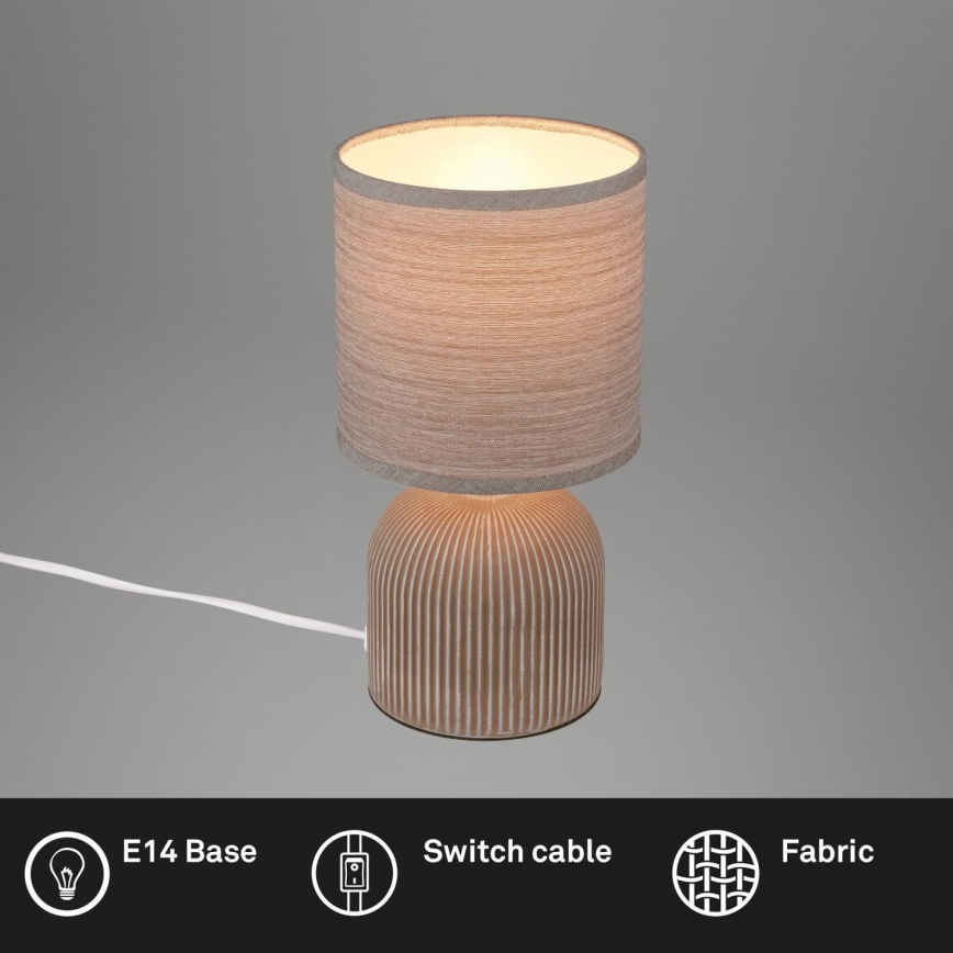 Brilo - Lampada da tavolo INO 1xE14/10W/230V marrone