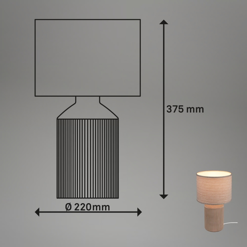 Brilo - Lampada da tavolo INO 1xE14/10W/230V marrone