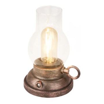 Brilo - Lampada da tavolo LED ricaricabile dimmerabile per esterni KANEA LED/1,5W/5V IP44 1200 mAh bronzo