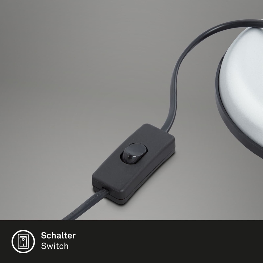 Brilo - Lampada da tavolo PIXA 1xE14/25W/230V, finitura argento